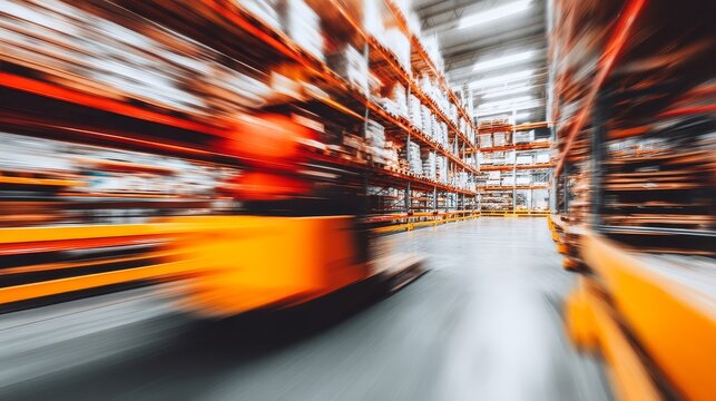 Forklift Operations among Towering Shelves