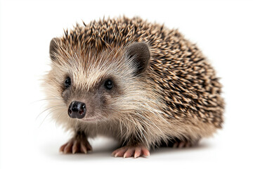 Fototapeta premium Adorable hedgehog in nature, showcasing cute and spiky animal in wildlife settings