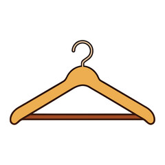 wooden hanger illustration