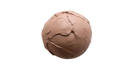 Clay modelling in shape ball on white background