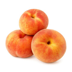 peaches isolated on white background