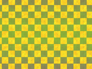 和柄　格子柄　シルエット素材