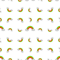 seamless pattern with rainbow 