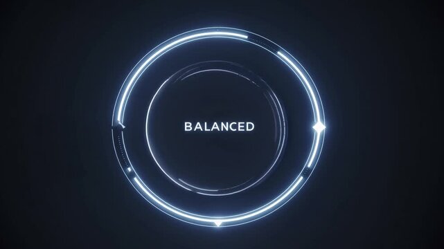 Visual representation of balance with light effects in a dark setting showing equilibrium and harmony