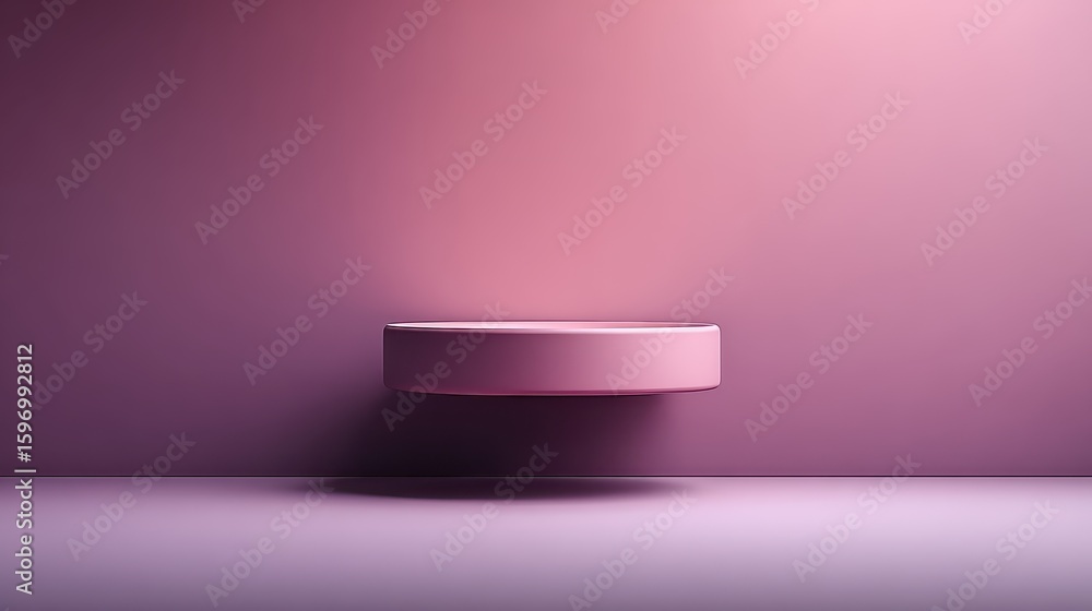 Poster smooth gradient purple background with soft lighting and subtle shadows, perfect for product placeme