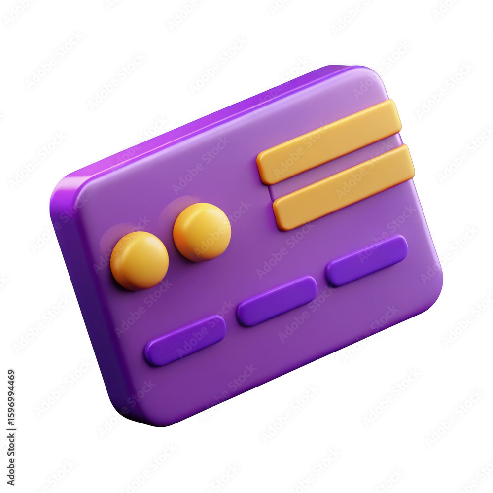 Poster 3d game controller icon isolated on transparent background