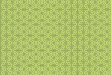 緑の麻の葉シームレスパターン（ベクター）