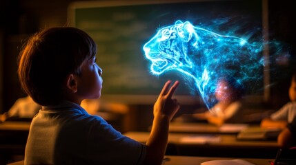 Enchanting Fusion: Holographic Learning with Magical Creatures in a Techno-Fantasy Classroom