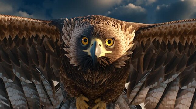 An Eagle Flying and Extending its sharp talons as if attacking generative ai