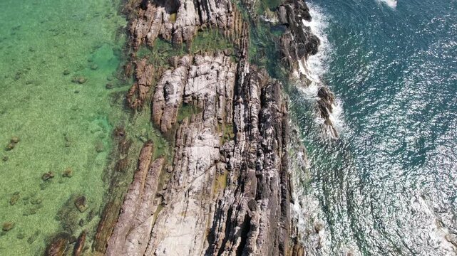 Aerial footage of beautiful Kapas Island