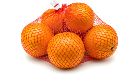 Oranges in a Red Mesh Bag