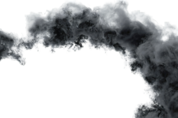 Dramatic cloudscape with swirling grey formations against a black background, creating a dynamic and atmospheric vista perfect for creative design projects and visual effects compositing