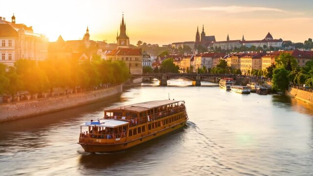 Prague River Cruise at Sunset: Scenic City Views