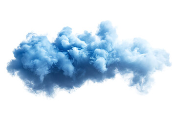 Dense blue cloud formation with swirling patterns, ideal for atmospheric effects and conceptual designs, showcasing texture and depth, suitable for graphic overlays