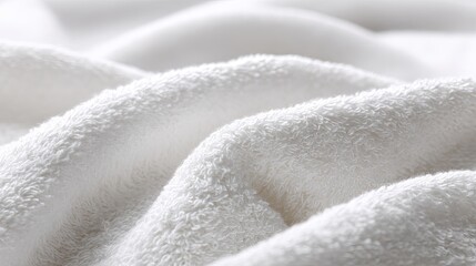 Closeup Of Soft White Towel Texture