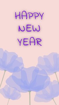 HAPPY NEW YEAR TEXT COOL AESTHETIC LOOK