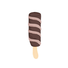 Chocolate Swirled Ice Cream Popsicle