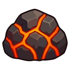 Cartoon Lava Rock – Volcanic Stone Game Asset