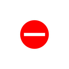 No entry sign. Forbidden access symbol. Red circle Vector. Traffic prohibition illustration.
