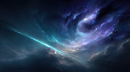 Colorful Nebula And Stars In Deep Space