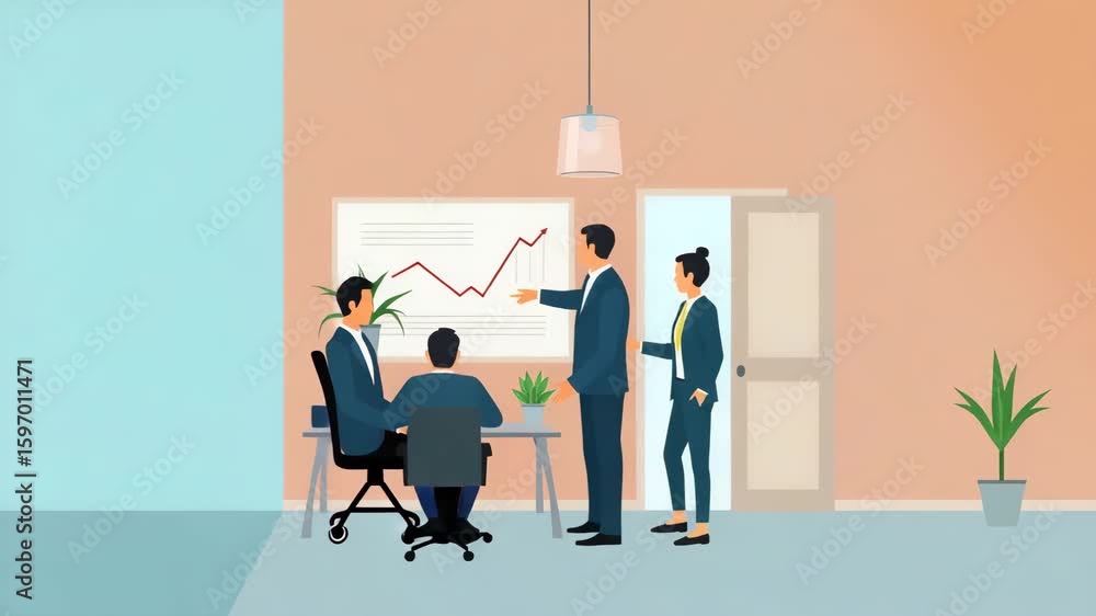 Poster Visualizing Workforce Strategies: Outsourcing vs In-House Employment for Operational Efficiency and Talent Management - Empty Space for Text