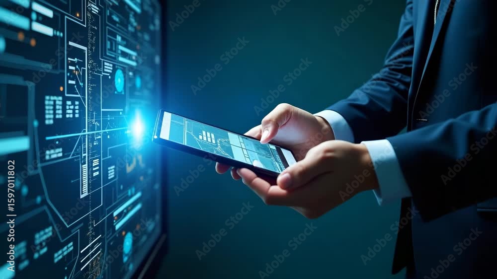 Poster automation vs human workforce: captivating stock imagery showcasing synergistic collaboration betwee