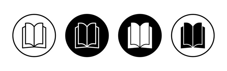 Book icon symbol for apps and websites. open book sign and symbol. ebook icon