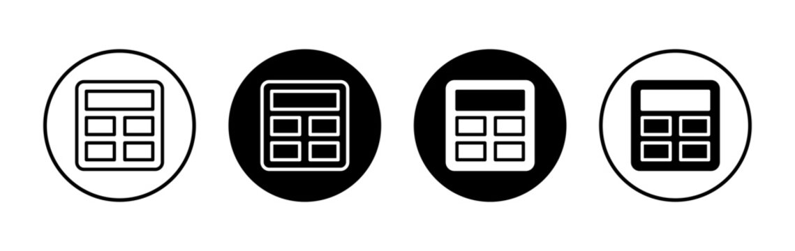 Calculator icon symbol for apps and websites. Accounting calculator sign and symbol.