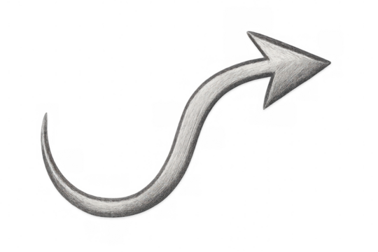 Hand-drawn metallic gray arrow pointing to the right with a transparent background, perfect for indicating direction or progress