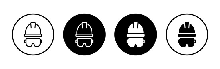 Fototapeta premium Helmet icon symbol for apps and websites. Motorcycle helmet sign and symbol. Construction helmet icon. Safety helmet