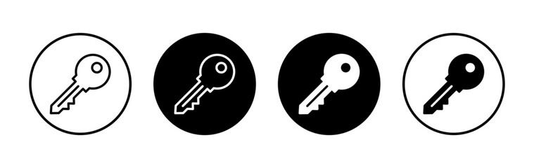 Key icon symbol for apps and websites. Key sign and symbol. keys vector