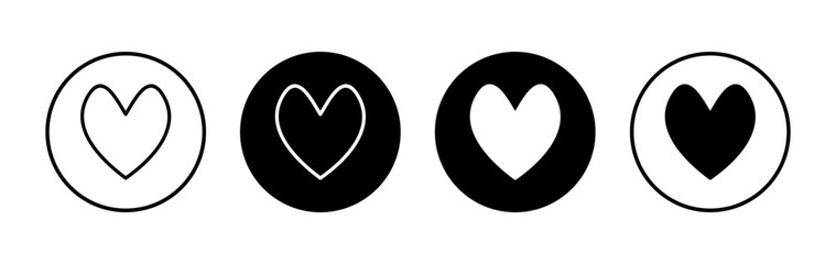 Love icon symbol for apps and websites. Heart sign and symbol. Like icon vector.