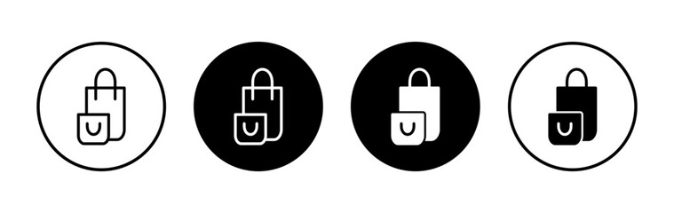 Shopping bag icon symbol for apps and websites. shopping sign and symbol