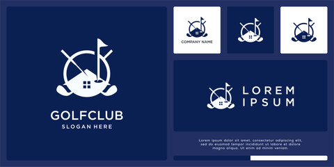 Golf club logo design template