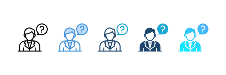 Ask A Doctor icon set multiple style collection