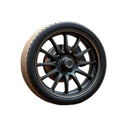 Obraz premium car wheel isolated on white
