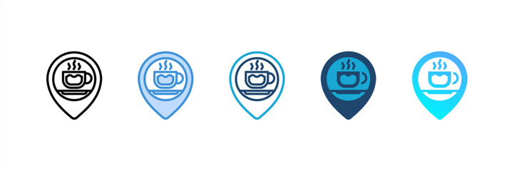 Obraz premium Coffe Shop icon set multiple style collection