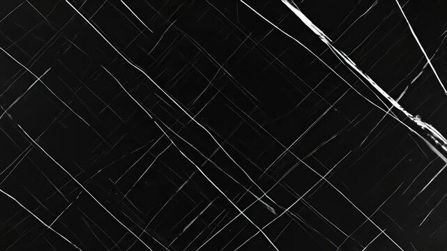 Black surface with white linear veins, reminiscent of polished stone