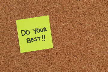 a sticky note with 