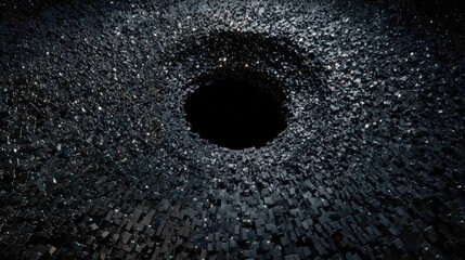 Simulated Black Hole In Space