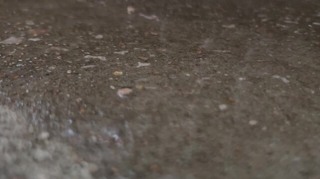 Water dripping onto sidwalk
