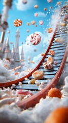 Candy Land Dreamscape with Castle