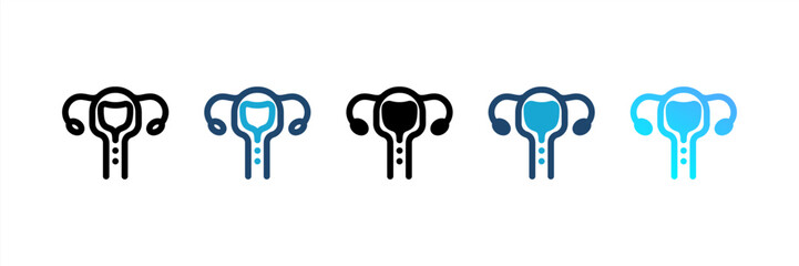 Obstetrics And Gynecology icon set multiple style collection