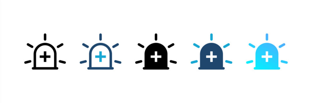 Emergency Sevices icon set multiple style collection