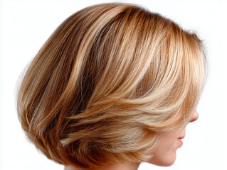 Woman's Blonde Highlighted Bob Haircut