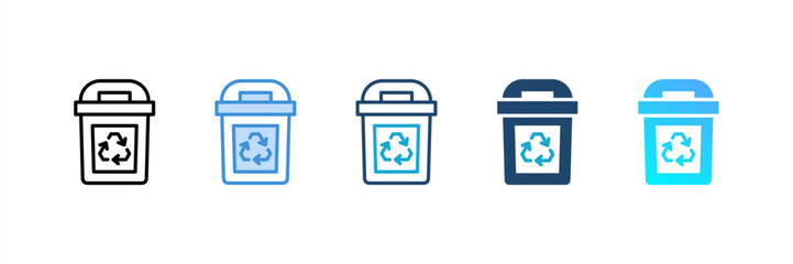 Recycle Bin icon set multiple style collection