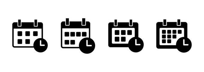 Calendar icon logo design. Calender sign and symbol. Schedule icon symbol