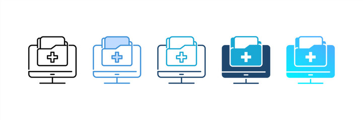 Health Report icon set multiple style collection