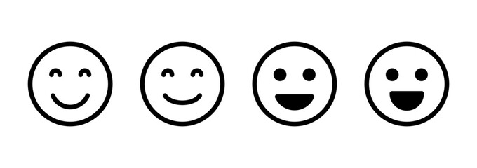 Smile icon logo design. smile emoticon icon. feedback sign and symbol