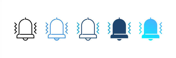 Alarm Ring icon set multiple style collection